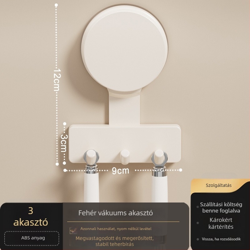 Konyhai vákuumos kampók sorozatos kivitelben — ABS, több soros, modern minimalist stílus, teherbírás 5–10 kg