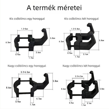 Keyma ABS dupla akasztó, minimalistus modern stílus, teherbírás 1-3 kg