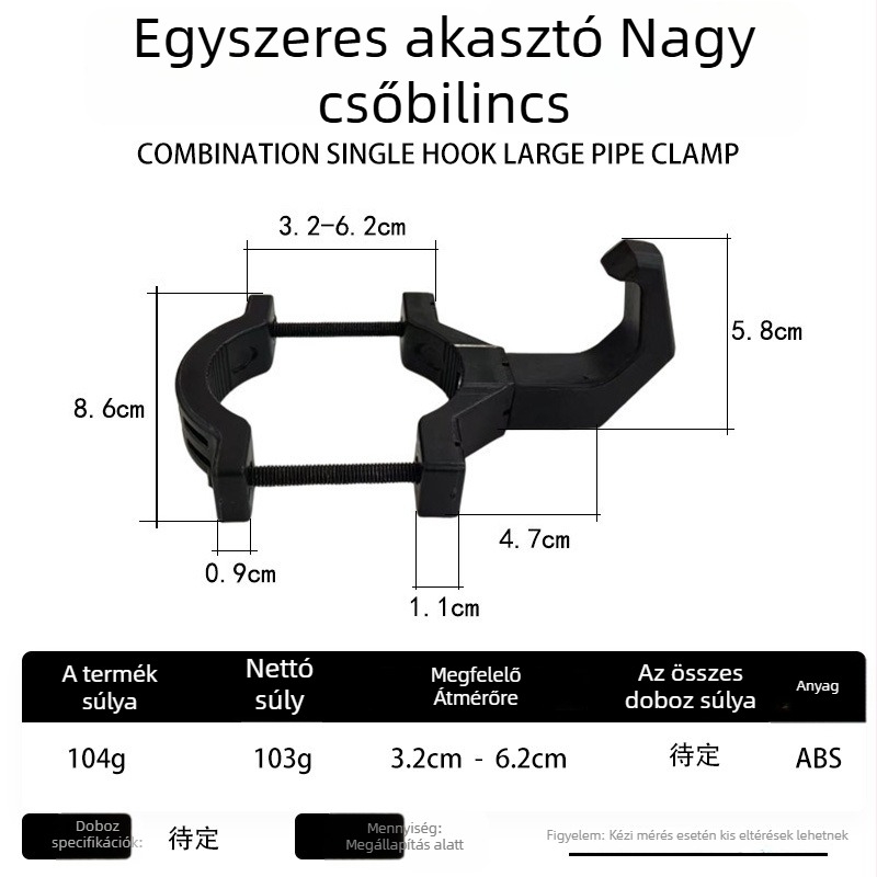 Keyma ABS dupla akasztó, minimalistus modern stílus, teherbírás 1-3 kg