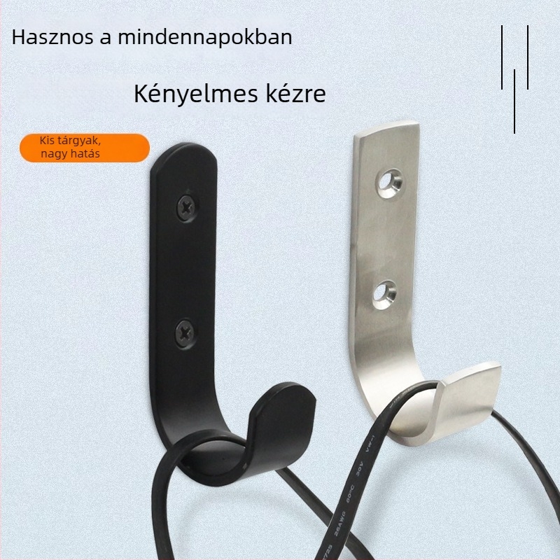 Rozsdamentes acél egykaros kampó fürdőszobába és a konyhába – modern minimál stílus