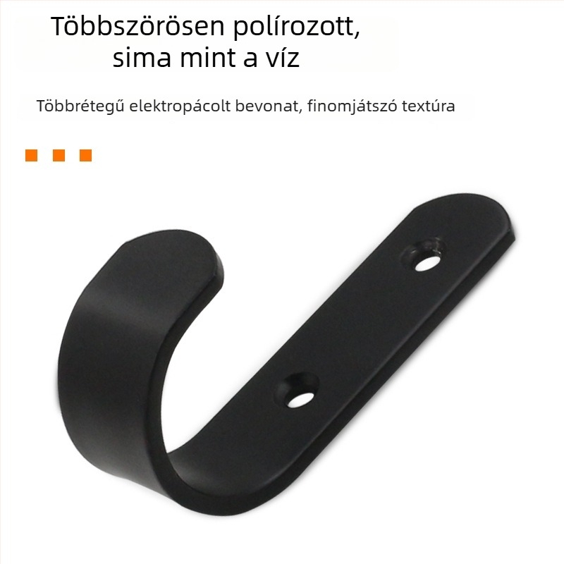 Rozsdamentes acél egykaros kampó fürdőszobába és a konyhába – modern minimál stílus