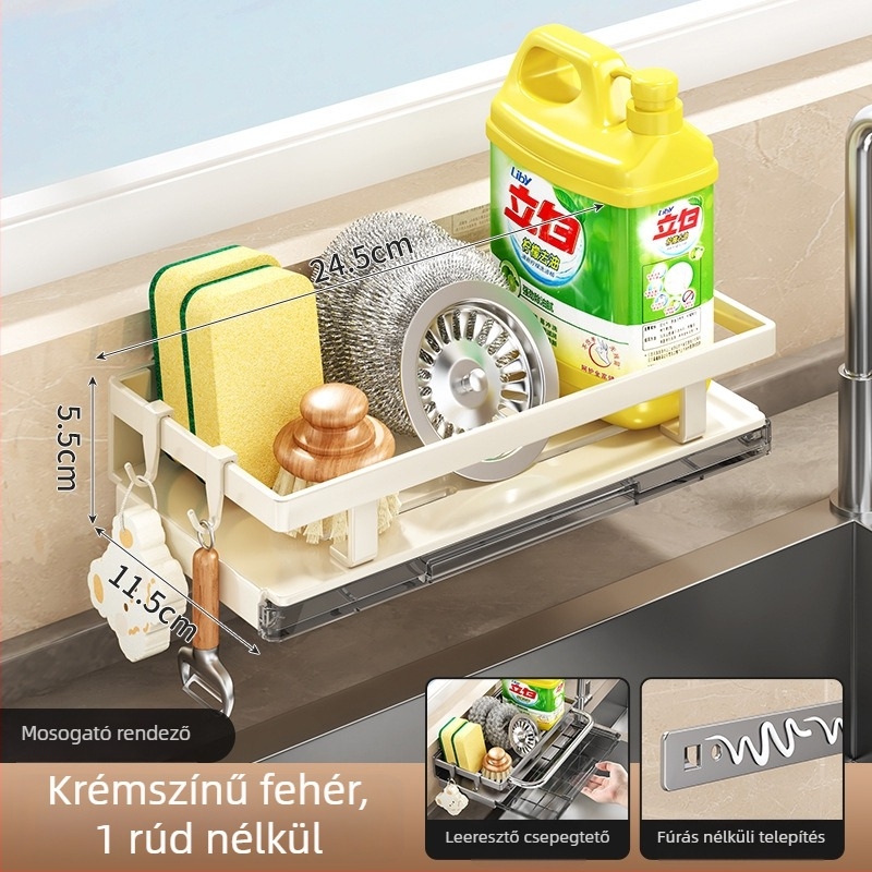 Fali konyhai törölközőtartó csöpögő tálcával, többfunkciós, szénacélból, falra szerelhető, 2017 nyári bevezető