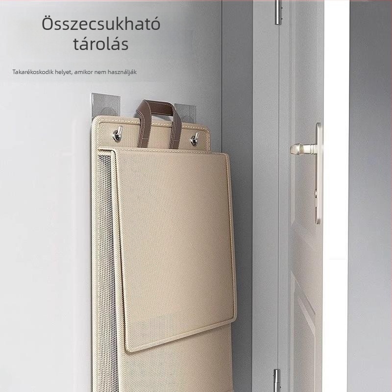 Piszkos ruhák tároló kosara - nagy kapacitású, összecsukható, falra szerelhető fürdőszobai tároló, modern minimalist stílusban