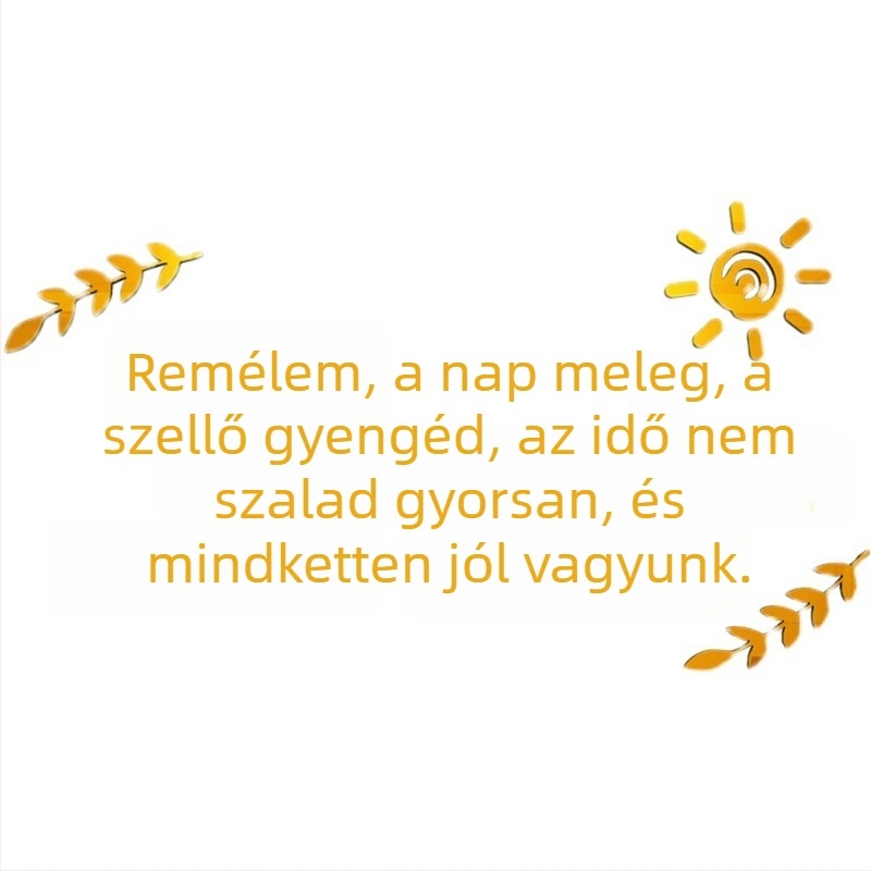 Hope szövegű 3D akril falikép matrica, skandináv stílus, vízálló, tájkép mintával, nappaliba