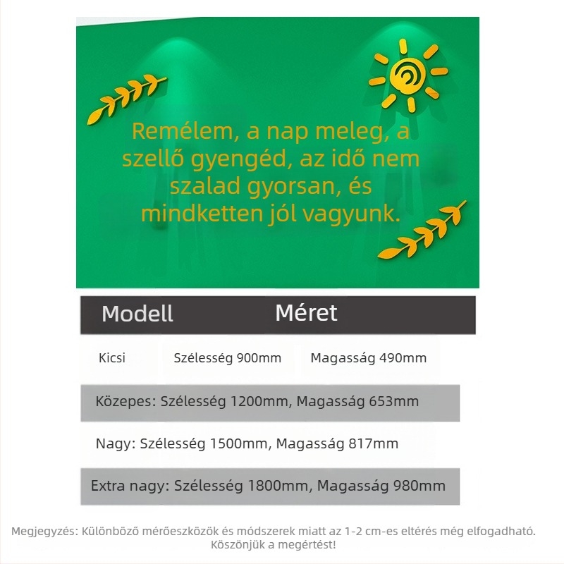Hope szövegű 3D akril falikép matrica, skandináv stílus, vízálló, tájkép mintával, nappaliba
