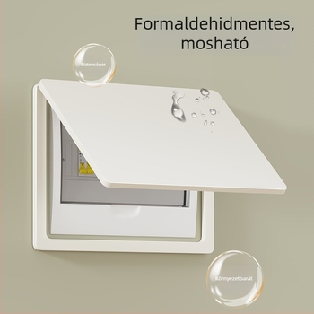 Villanymérő doboz dekoratív festménye — keretes, fa-plasztik lemezes keret és alap, egy pár keret, modern minimalist stílus