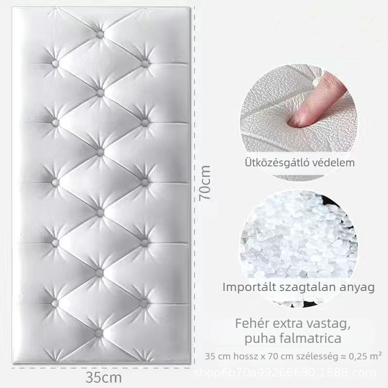 3D vízálló falikép dekoráció, öntapadó, nappali és hálószoba számára, puha fejtámla párnázat, ütésvédő, karácsonyi dekoráció