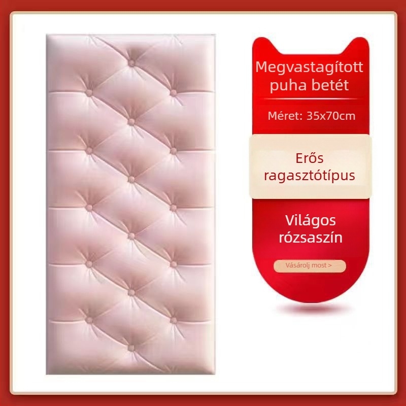 3D vízálló falikép dekoráció, öntapadó, nappali és hálószoba számára, puha fejtámla párnázat, ütésvédő, karácsonyi dekoráció
