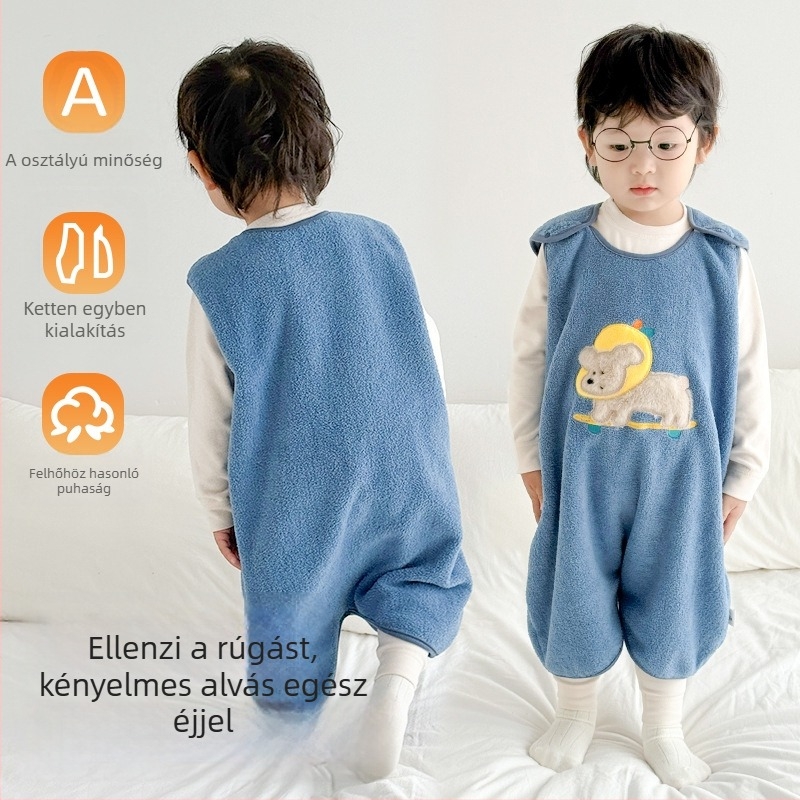 Ujj nélküli hálózsák babáknak, mellény-stílus, vastag poliészter anyag és poliészter bélés, téli–ősz használatra