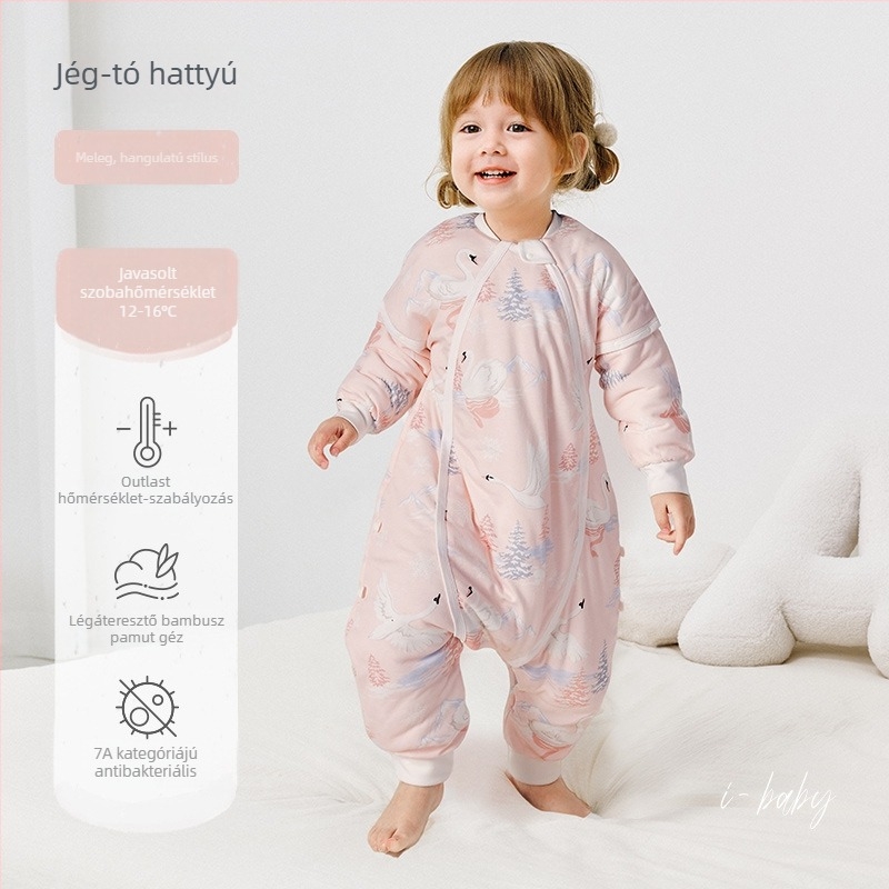 i-baby mind a szezonokra szóló gyerek alvózsák quiltelt anti-kick takaróval, akár 0,5 kg-ig, külső anyag viszkóz/pamut; belső modal/pamut elasztánnal