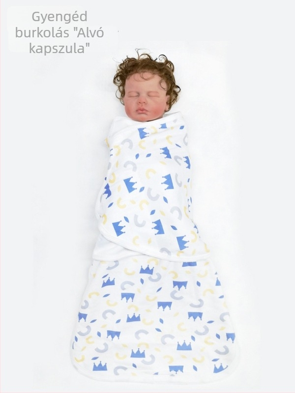 Baba alvózsák levehető ujjakkal, 95% pamut, mosható, vékony anyag, rajzfilm minta