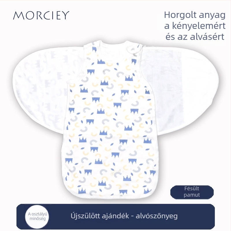 Baba alvózsák levehető ujjakkal, 95% pamut, mosható, vékony anyag, rajzfilm minta