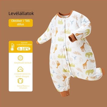 Gyerek hálózsák, vastag téli- és őszi-tavaszi időszakra, külső és bélés 95% pamut, töltet poliészter-pamut, állatmintás, műgyanta cipzár, biztonsági osztály A, 1–6 éveseknek