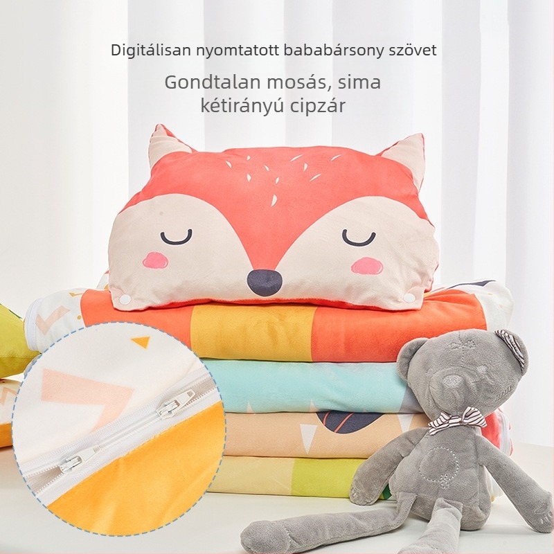 Téli-őszi-tavaszi baba hálózsák rajzolt mintával, meleg, 95 cm, 0–3 éveseknek