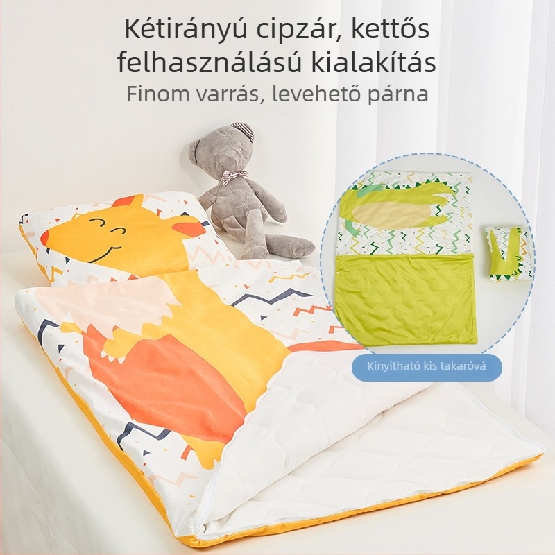 Téli-őszi-tavaszi baba hálózsák rajzolt mintával, meleg, 95 cm, 0–3 éveseknek