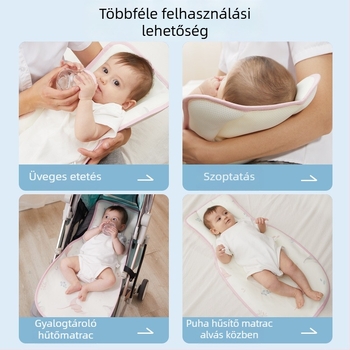 Jégselyem babamatrac, lélegző, etetéshez és babakocsira, 0–12 hónapos korosztály