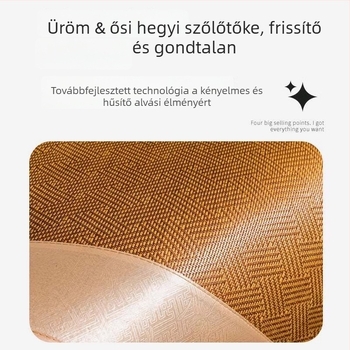 Pelintől védő szúnyogriasztó matrac, Ice Silk hűsítő matrac, 3 részes, összecsukható, kétoldalas, rattan-stílusú ágymatrac, otthonra vagy kollégiumba