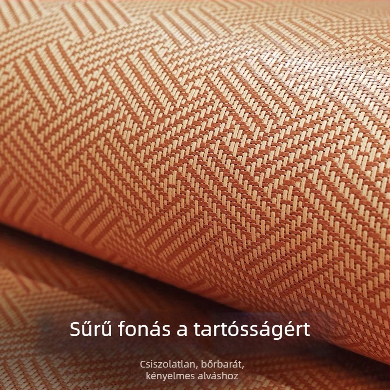 Háromrészes összecsukható jégselyem matrac-készlet, rattan design, szövés splicing