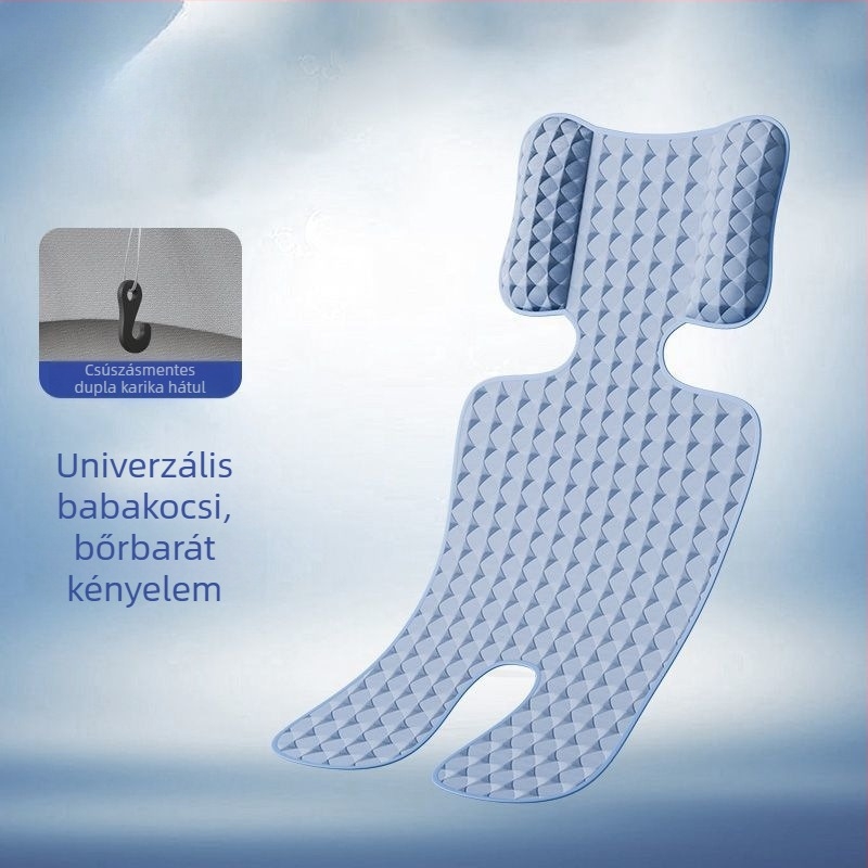 Kisbabakocsira és autóüléshez pad — lélegző ice silk (viszkóz rost) anyagból, újszülötteknek, nyári használatra