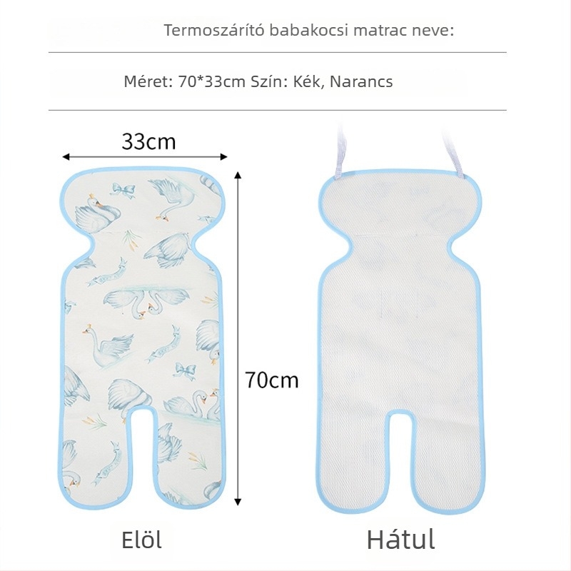 Kisbabakocsi-matrac – jégselyem anyag, The Rain Is márka, nem importált