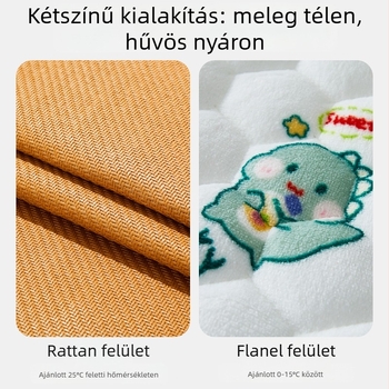 Flaneles babakocsis üléspárna, kétoldalas, négy évszakos