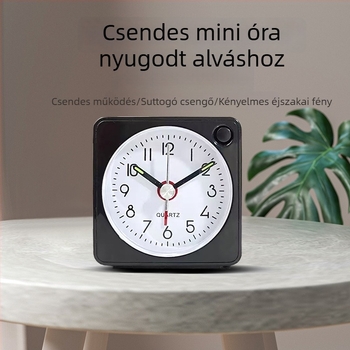emoyo ébresztőóra – elemmel működő, kvarc mozgás, analóg kijelző számjegyekkel, sötétben világít, PVC számlap