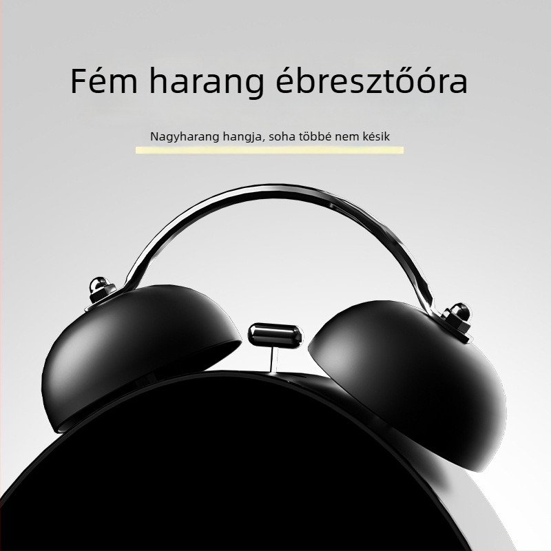 Ébresztőóra LED digitális kijelzővel | Elemről működik | Elektronikus mozgás | 24 órás kijelző | Erős csengő hang