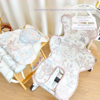 Babakocsi és etetőszékhez való ülőmatrac - izzadságfelszívó, légáteresztő (Anyagok: 100% poliészter szál + cellulóz; Kor: 0–2 év; Használat: babakocsi és etetőszék)
