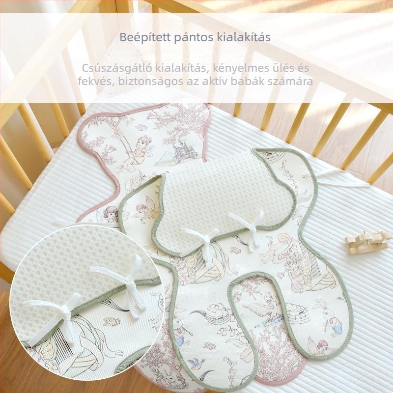 Babakocsi és etetőszékhez való ülőmatrac - izzadságfelszívó, légáteresztő (Anyagok: 100% poliészter szál + cellulóz; Kor: 0–2 év; Használat: babakocsi és etetőszék)