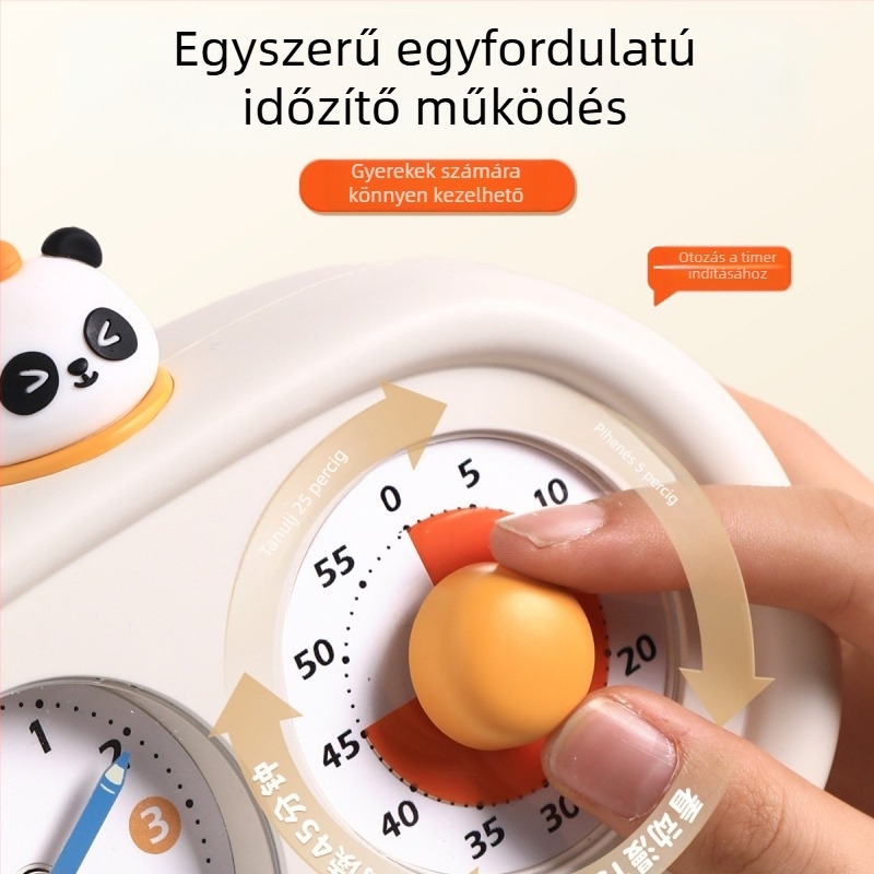 Ébresztőóra mutatóval és számjegy-kijelzővel, futó másodperces mozgás, külső tápegység, némítási funkció, ABS ház