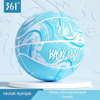 361° sárkányos mintázatú kosárlabda kültéri cementes pályára – kopásálló, magas rugalmasságú, kék labda, méret 7 felnőtteknek és méret 5 fiataloknak