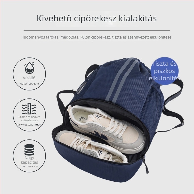 Utazó hátizsák uniszex, kültéri sportokra, Oxford anyag, 20–35 L kapacitás, nedves-száraz rekesz