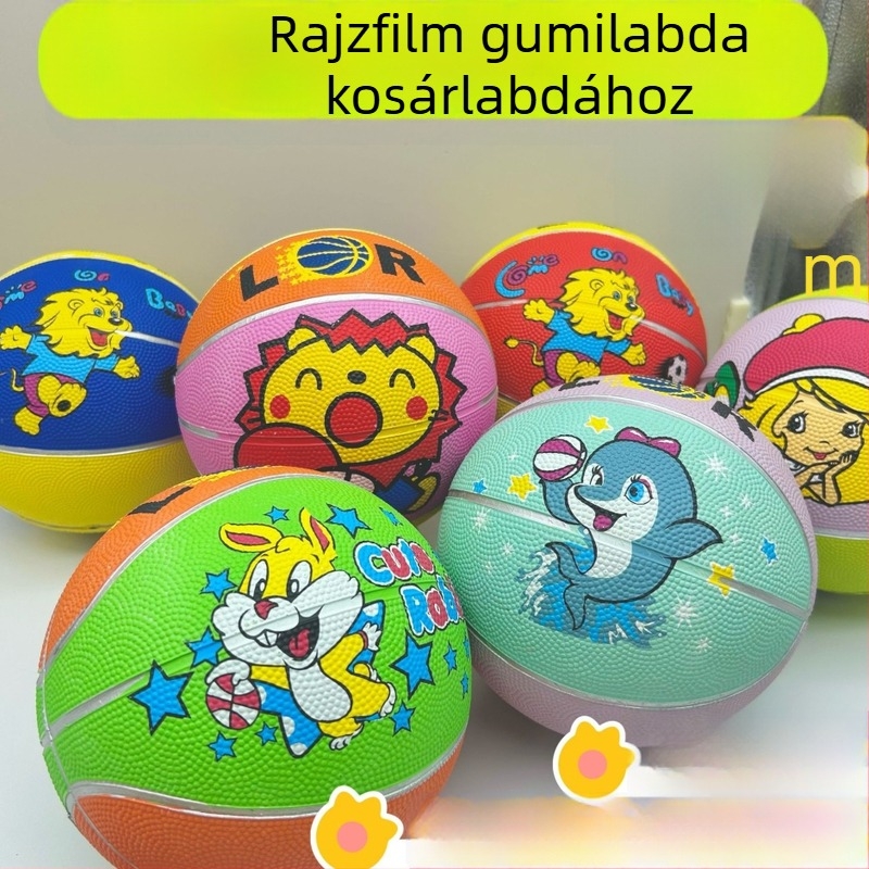 Gyerekeknek készült gumi kosárlabda – méretek 3/5/7, mesefigurás dizájn