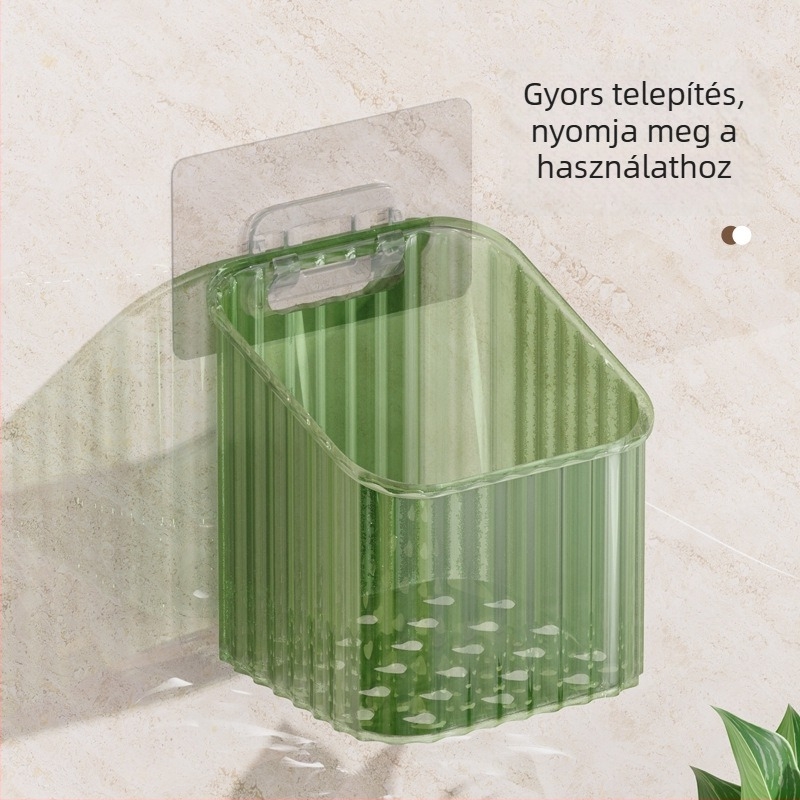 Jin Xi falra szerelhető, fúrás nélküli fürdőszobai tárolópolc arctisztító termékekhez | műanyag | 10 kg teherbírás | könnyed luxus stílus