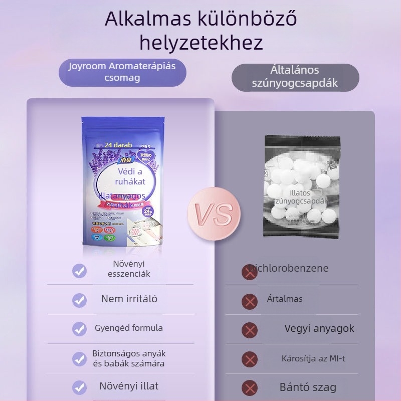 Royal Incense molyirtó golyók ruhásszekrényhez — rózsa illatú, védelem a nedvesség és a kártevők ellen, 96 darab