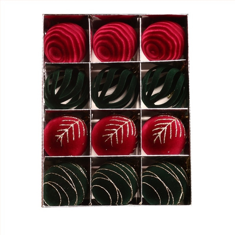 Karácsonyfadíszek, flockált bevonattal, öntvény kivitel, márka: Other