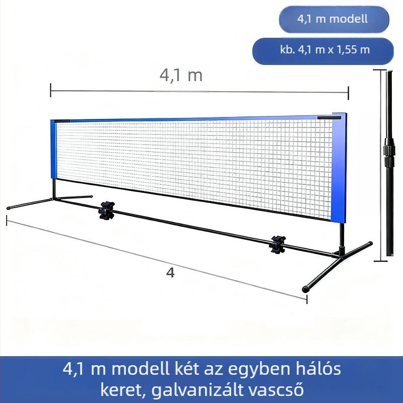 Könnyen szállítható badminton hálókeret alumínium ötvözetből, testreszabható, badminton és tenisz számára