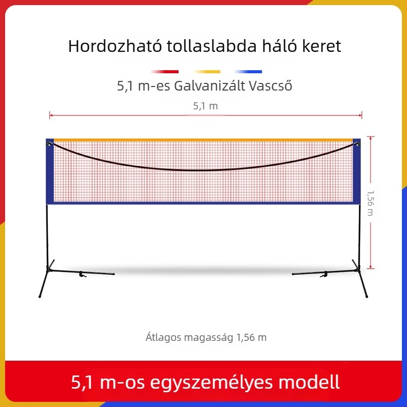 Cssit tollaslabda háló keret, hordozható, összehajtható, beltéri és kültéri használatra, professzionális versenyszabvány