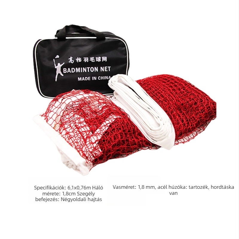 Liansheng tollaslabda háló, standard versenynélk nylonból és poliészterből; Termékkategória: tollaslabda háló; Alkalmazási területek: asztalitenisz; Engedélyezett magánmárkák: Igen