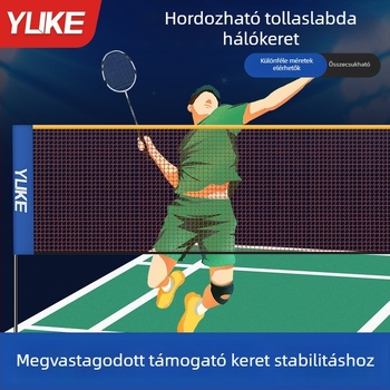 Badminton hálókeret, összecsukható, hordozható belső és kültéri használatra, nylon anyag, márka Yuke, termékkód YPWJ