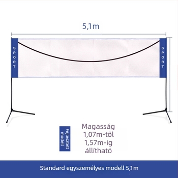 Hordozható tollaslabda hálóváz - összecsukható beltérre és kültérre, standard háló, testreszabás elérhető