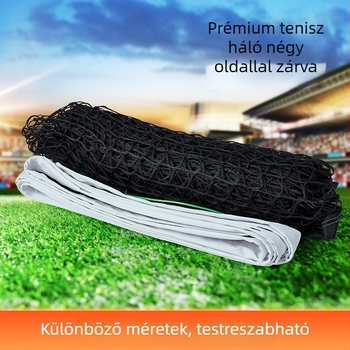 Csomómentes tenisz háló egyes- és páros játékokra, professzionális versenyekhez, PE anyag, 3 kg