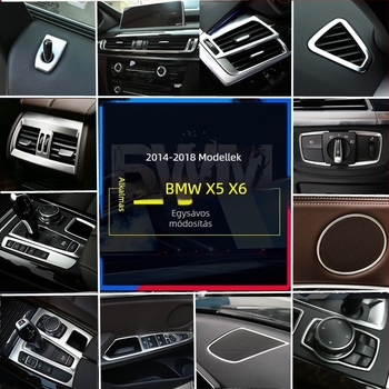 BMW X5 X6 (2014-2018) belső dekorációs készlet - 3D dekoratív szalag a légbeömlőknek és a középkonzolhoz, modell 65455465, Guangzhou