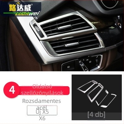 BMW X5 X6 (2014-2018) belső dekorációs készlet - 3D dekoratív szalag a légbeömlőknek és a középkonzolhoz, modell 65455465, Guangzhou
