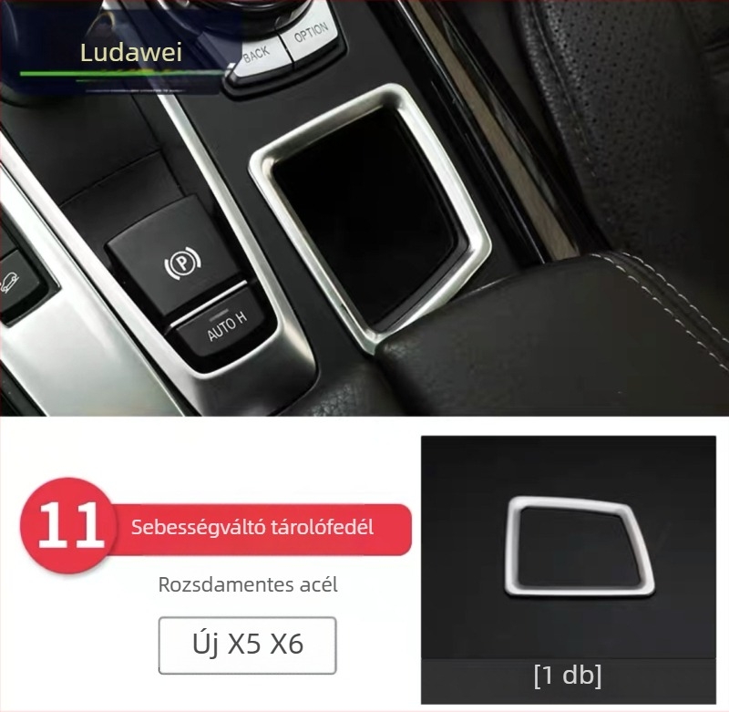 BMW X5 X6 (2014-2018) belső dekorációs készlet - 3D dekoratív szalag a légbeömlőknek és a középkonzolhoz, modell 65455465, Guangzhou