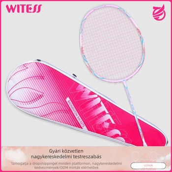 Witess tollaslabdaütő – szénszálas keret, tömeg 80–84 g, egyenes nyél, nylon zsinórok