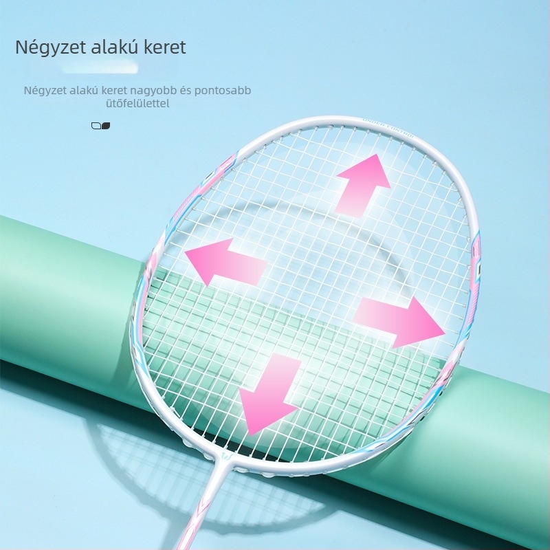Witess tollaslabdaütő – szénszálas keret, tömeg 80–84 g, egyenes nyél, nylon zsinórok