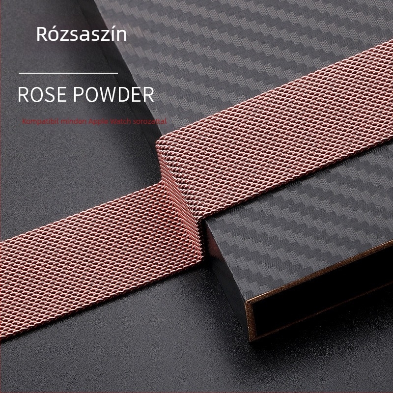 Rozsdamentes acél Milánói mágneses szíj az Apple Watch S8-hoz — speciális testreszabott interfész, 30 g