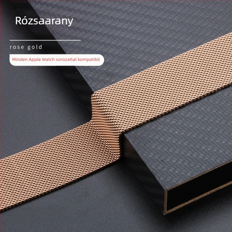 Rozsdamentes acél Milánói mágneses szíj az Apple Watch S8-hoz — speciális testreszabott interfész, 30 g