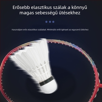 Egyrészes tollaslabdaütő 10U, karbon szálas váz, súly 75–79 g, G5 fogantyú, nylon damil
